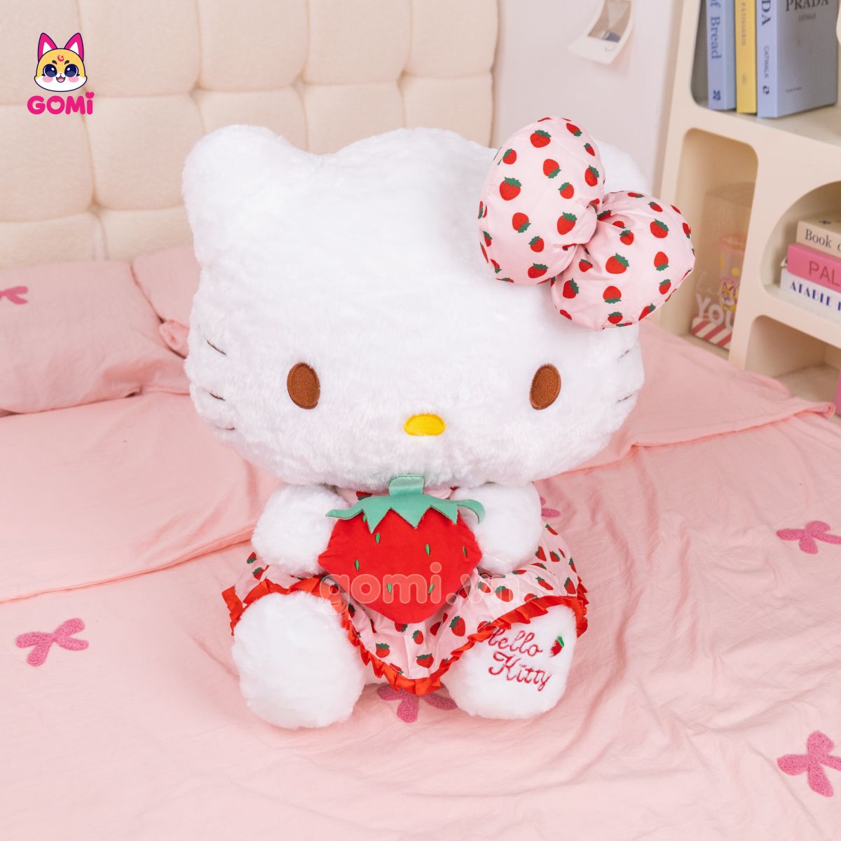 Gấu Bông Kitty Váy Dâu Ôm Dâu