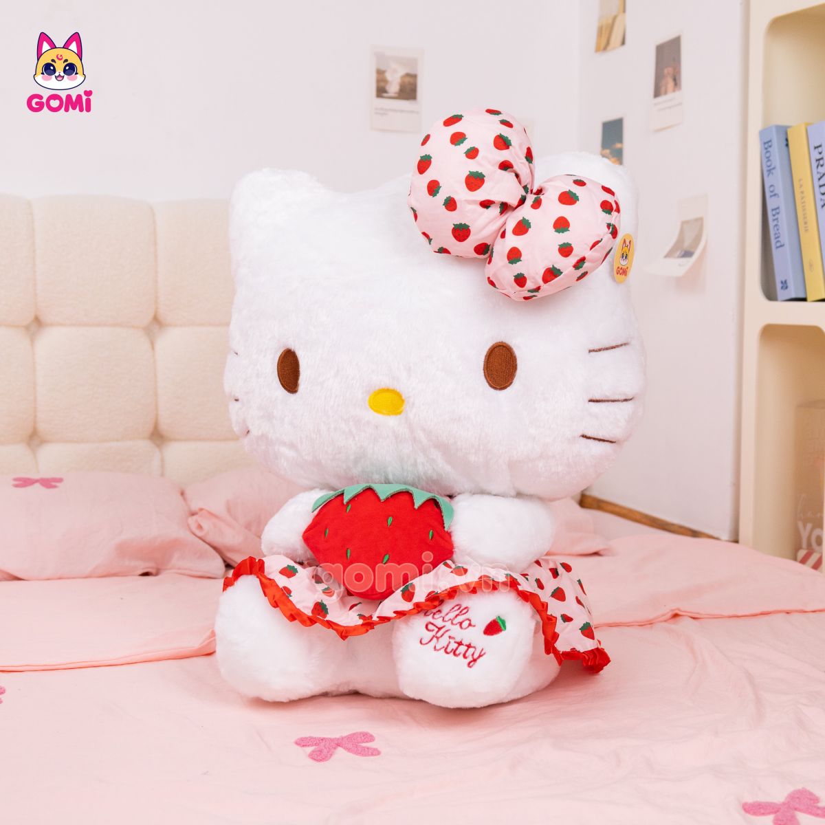 Gấu Bông Kitty Váy Dâu Ôm Dâu