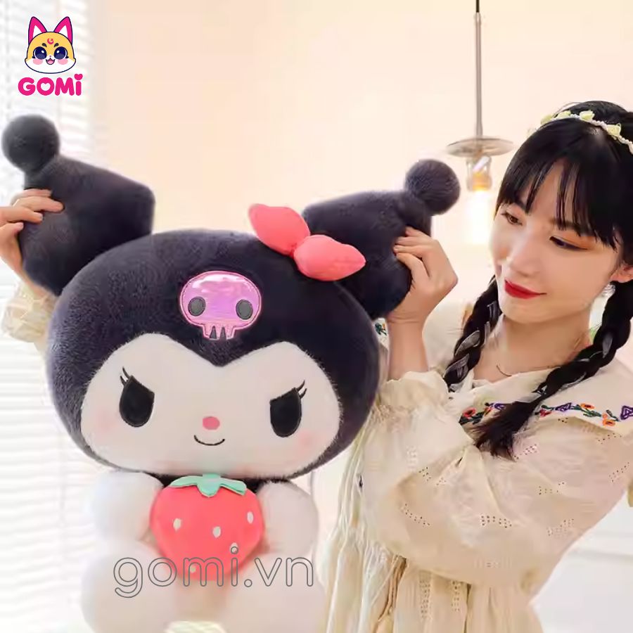 Gấu Bông Kuromi Ôm Dâu Tây