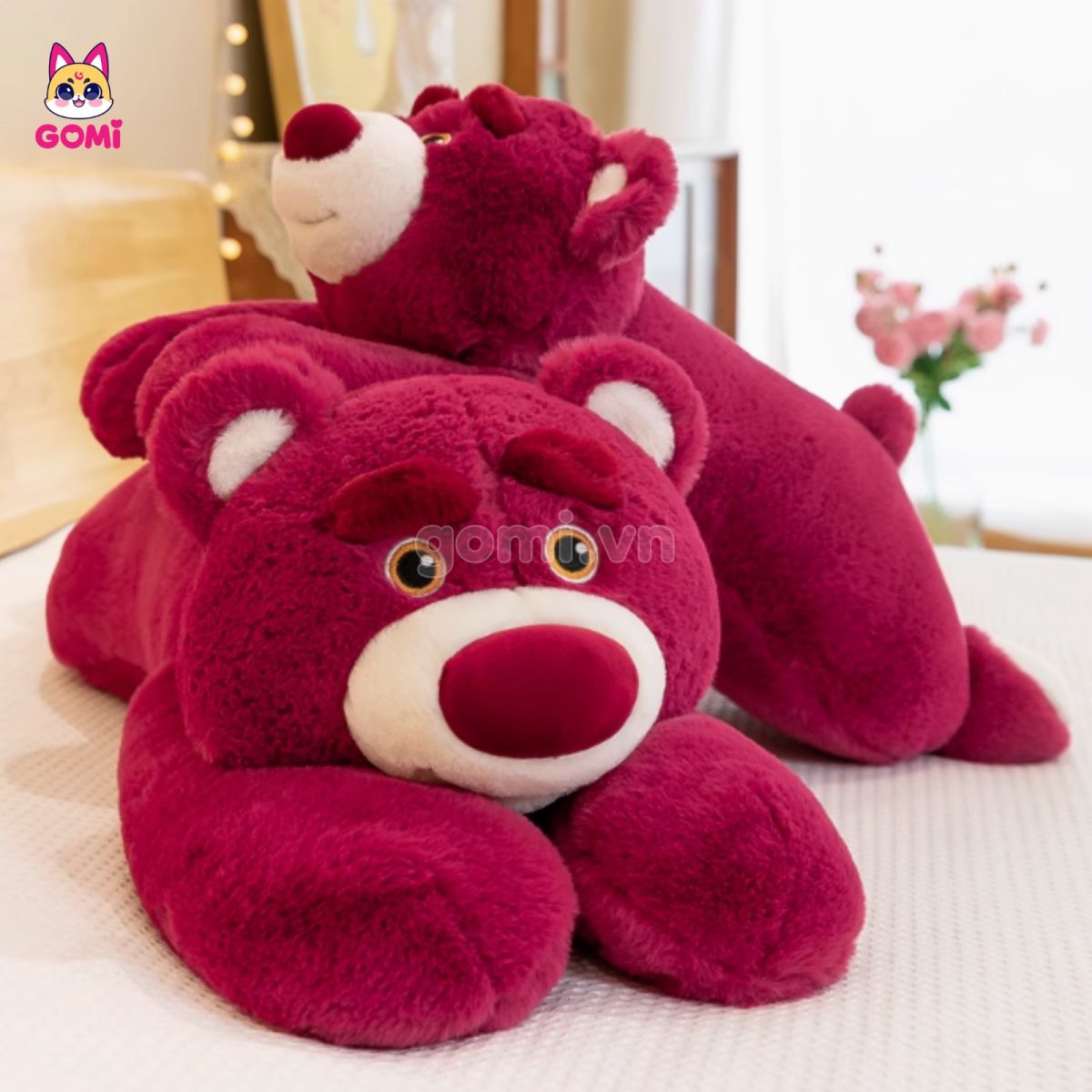 Gấu Bông Lotso Đỏ Nằm