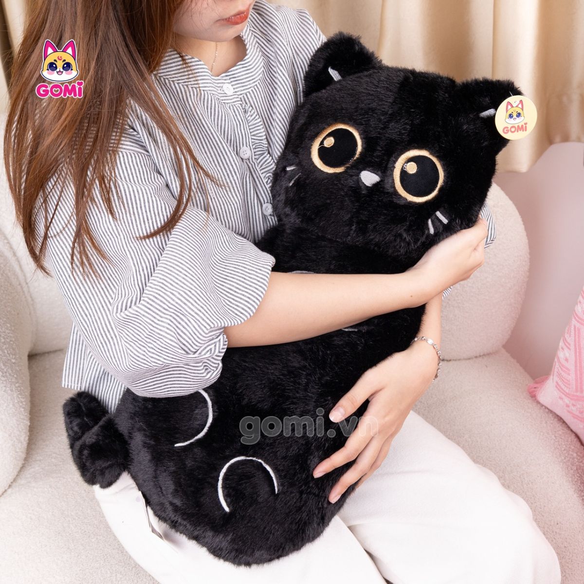 Gấu Bông Gối Mèo Mắt To BBV