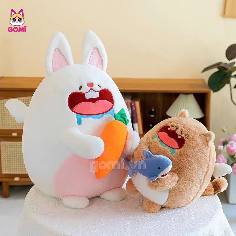 Gấu Bông Mèo Nâu Tham Ăn