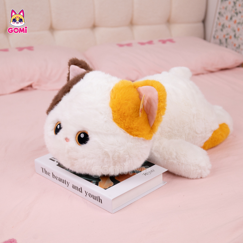 Gấu Bông Mèo Nằm Lông Xù