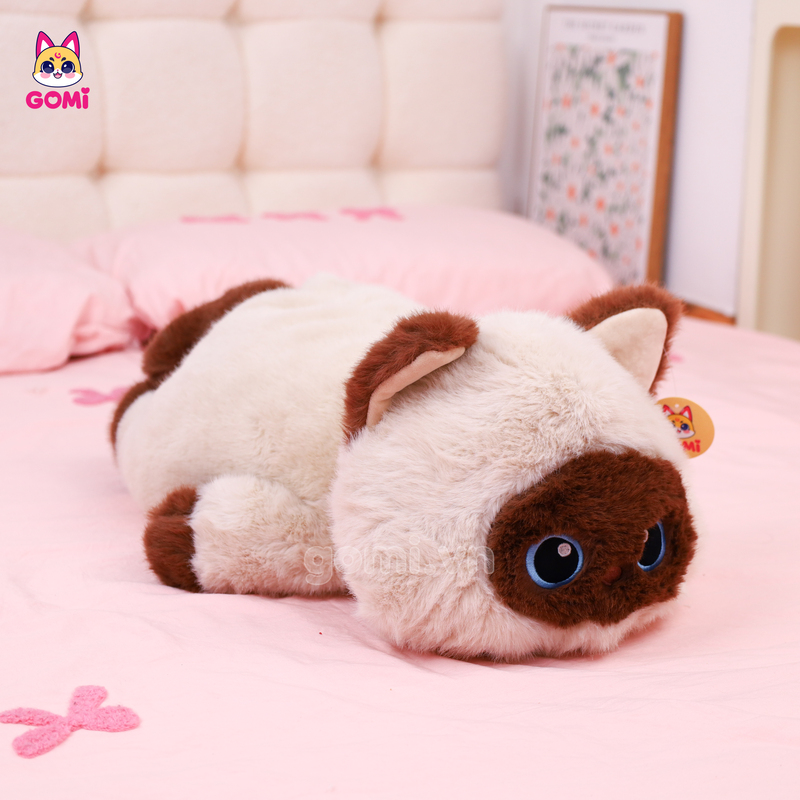 Gấu Bông Mèo Nằm Lông Xù