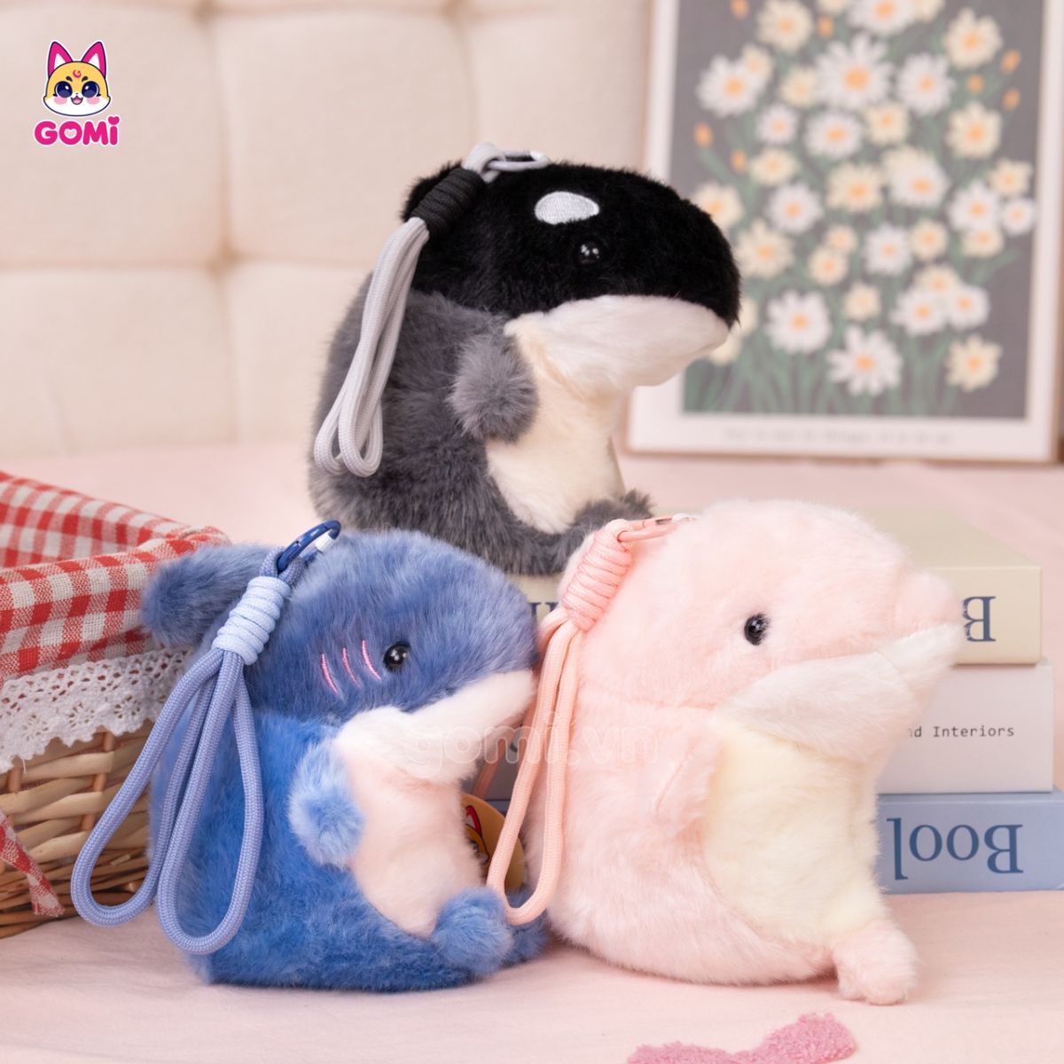 Móc Khoá Bộ 3 Cá Voi