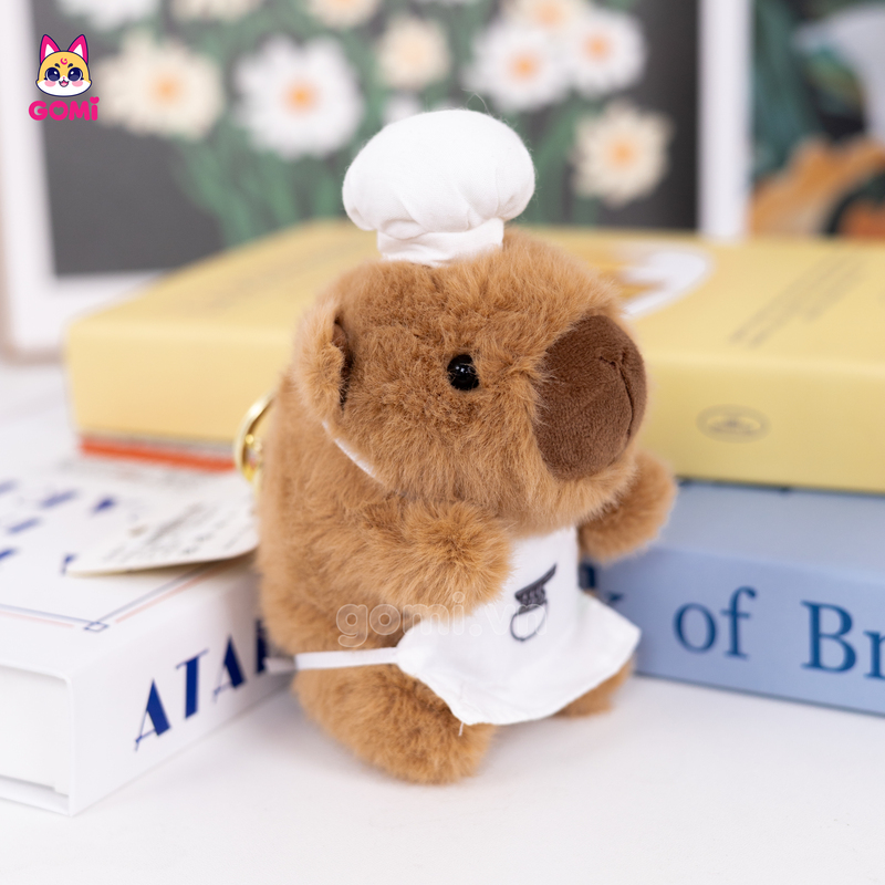 Móc Khóa Capybara Đầu Bếp