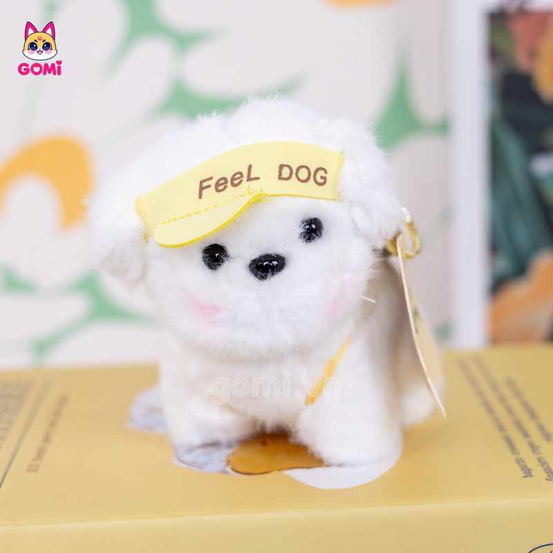 Móc Khóa Chó Đeo Túi Đội Mũ