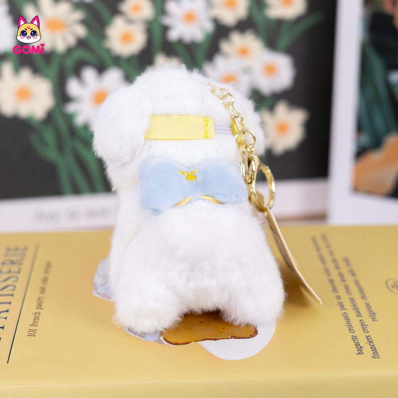 Móc Khóa Chó Đeo Túi Đội Mũ