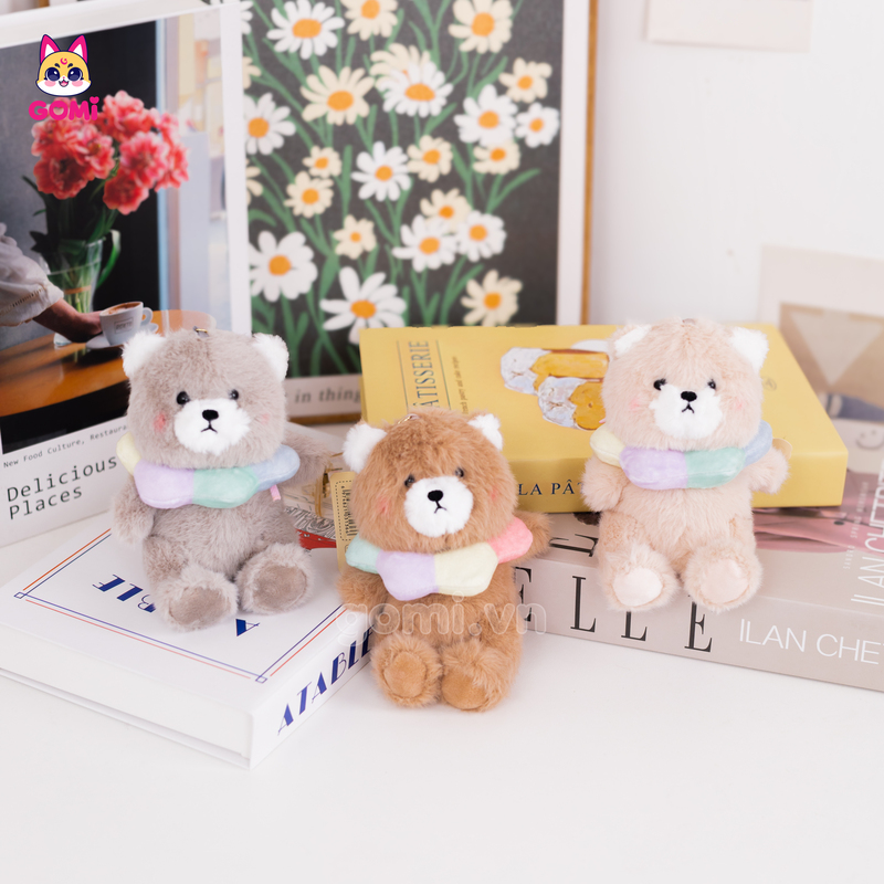 Móc Khóa Gấu Vòng Hoa