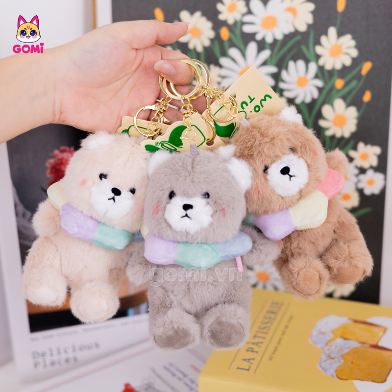 Móc Khóa Gấu Vòng Hoa