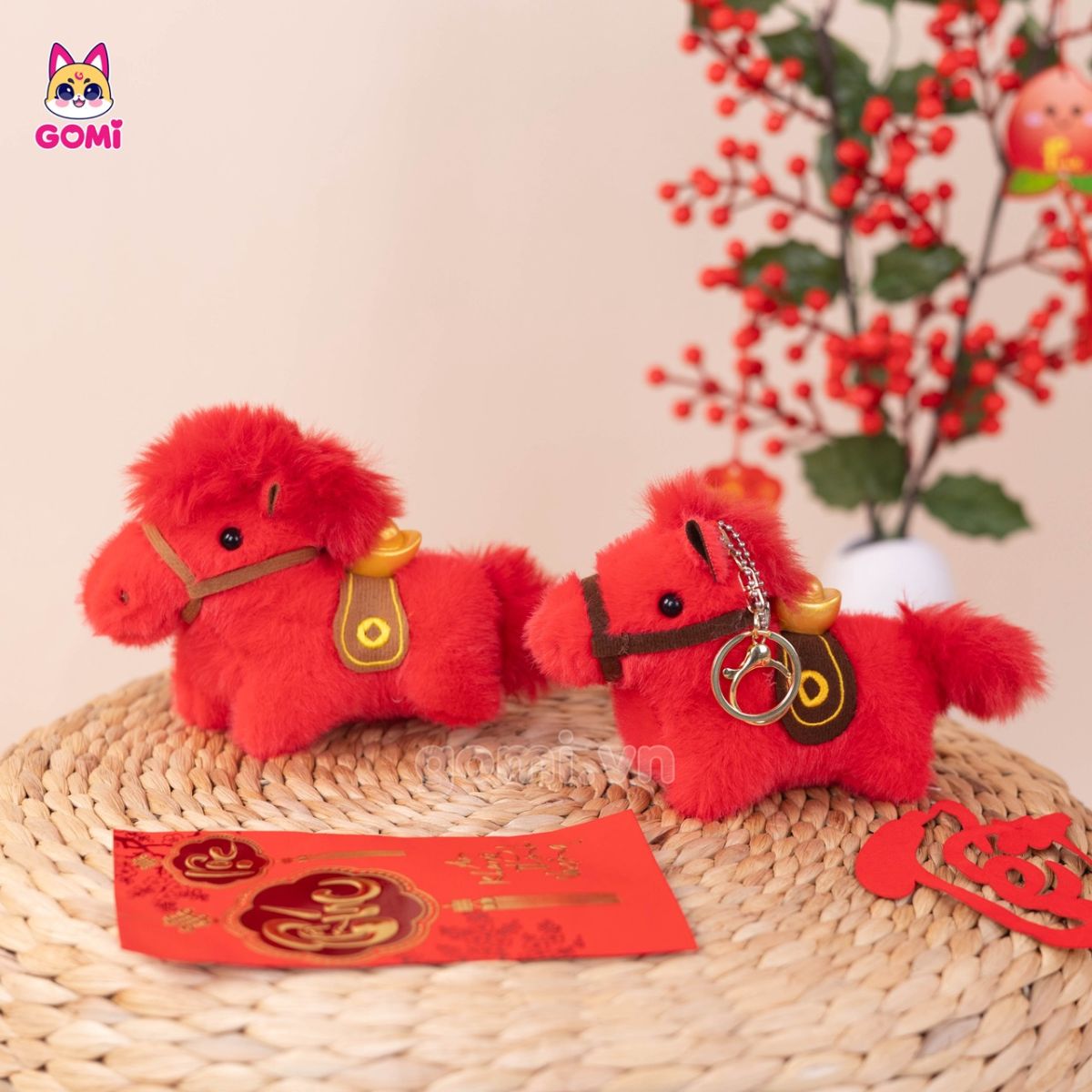 Móc Khoá Ngựa Đỏ