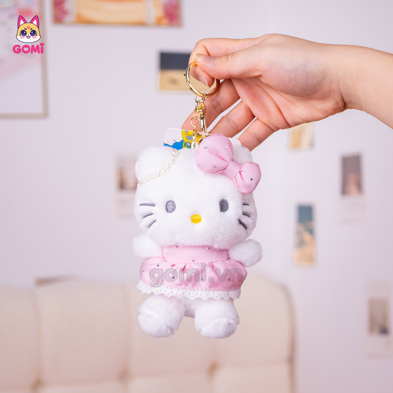 Móc Khóa Kitty Váy Nơ