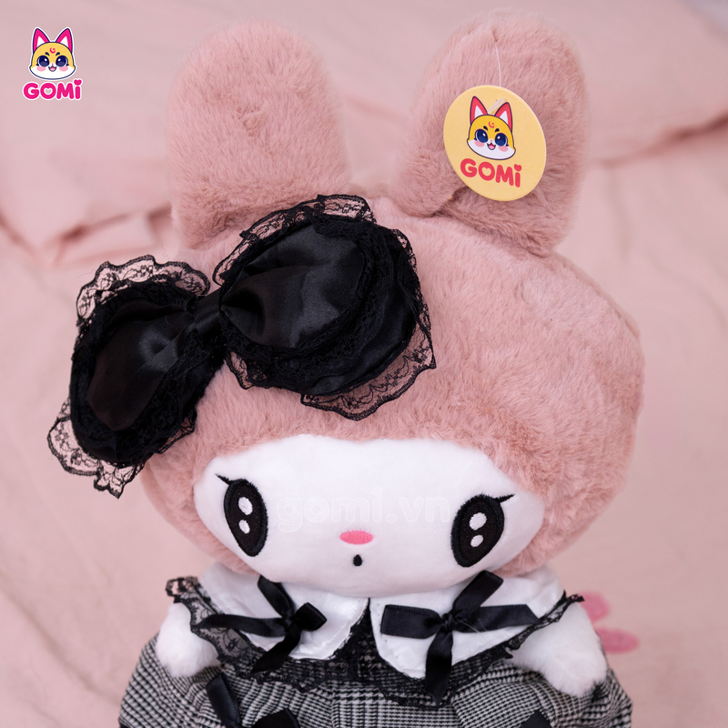 Gấu Bông Melody Váy Ren Nơ Đen
