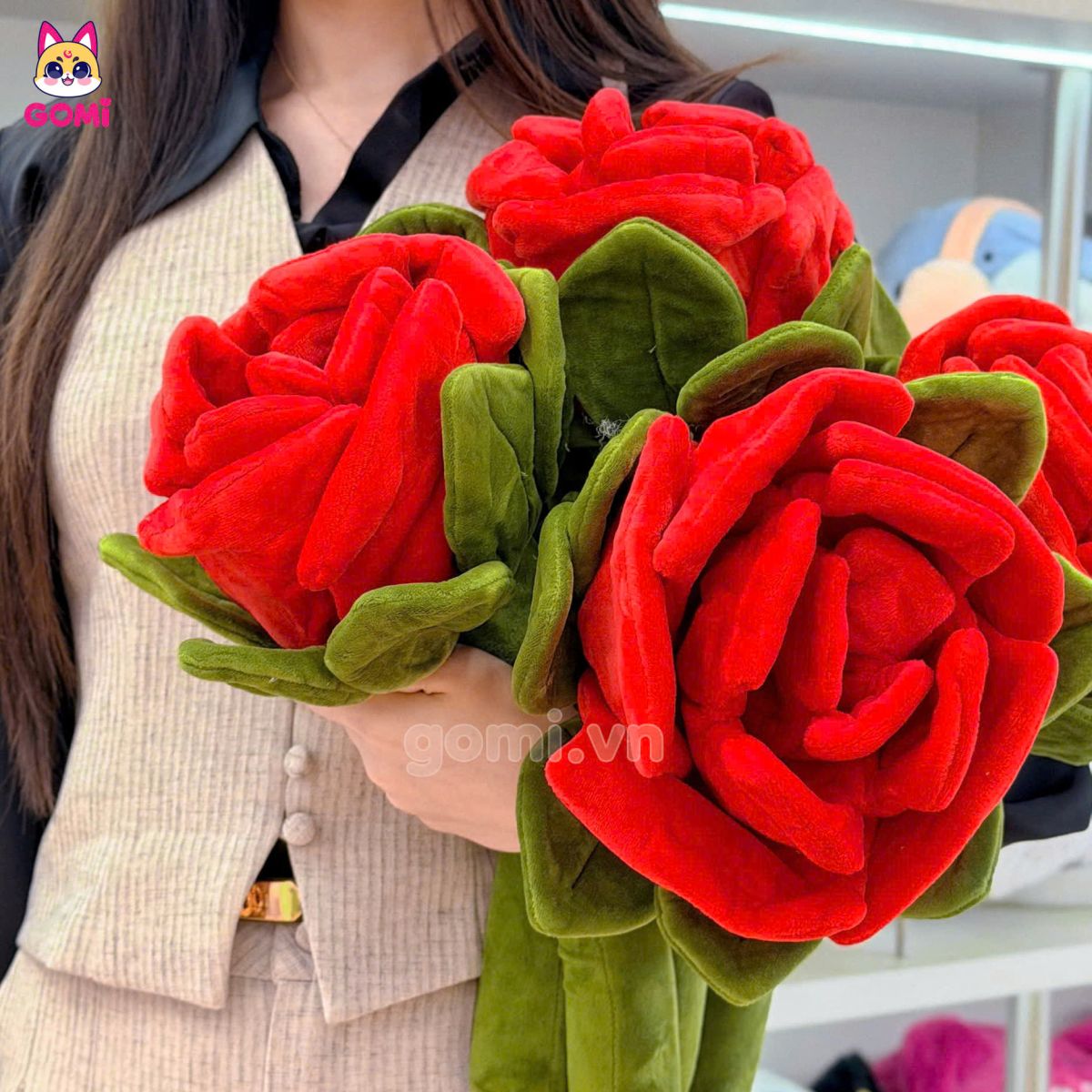 Gấu Bông Hoa Hồng Đỏ
