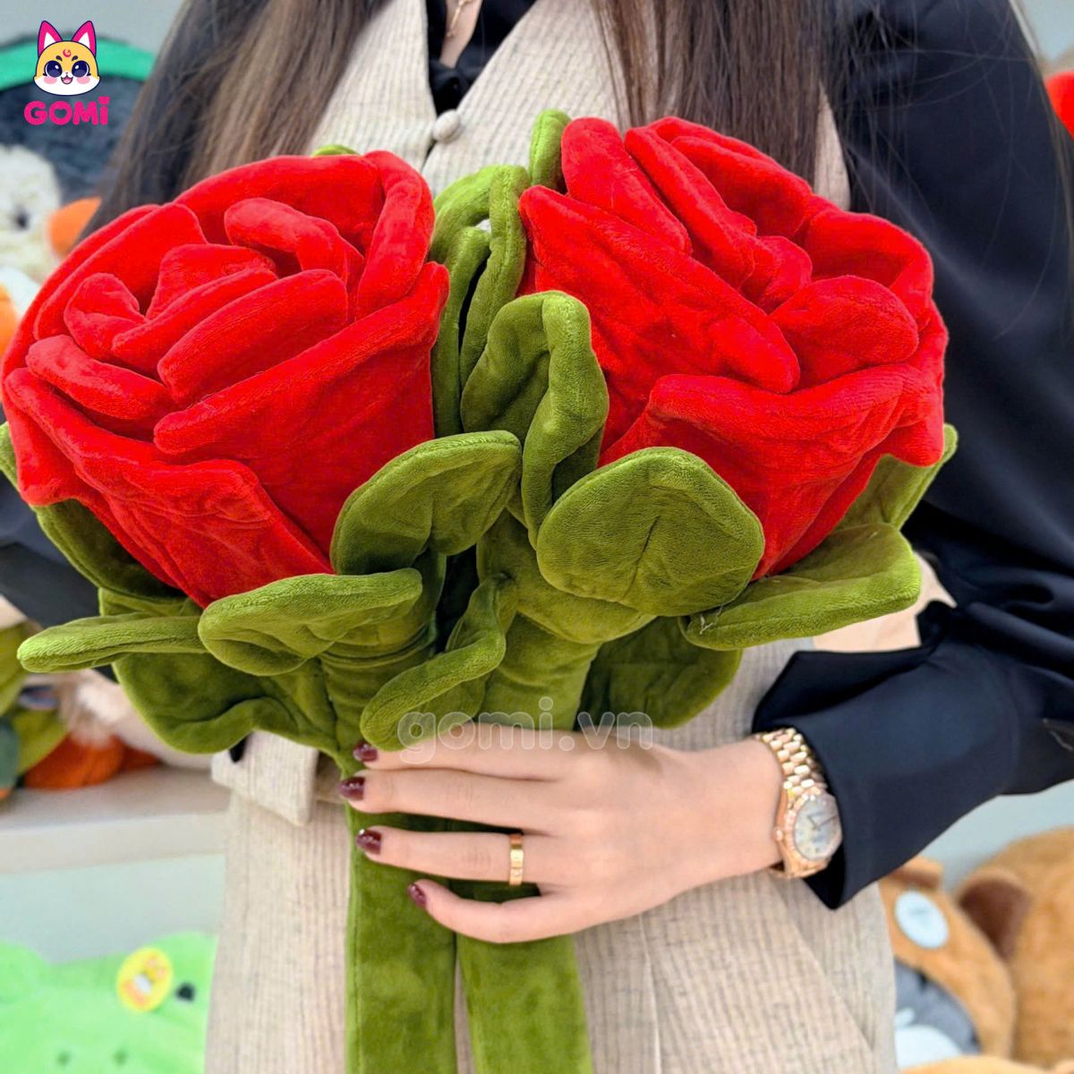Gấu Bông Hoa Hồng Đỏ
