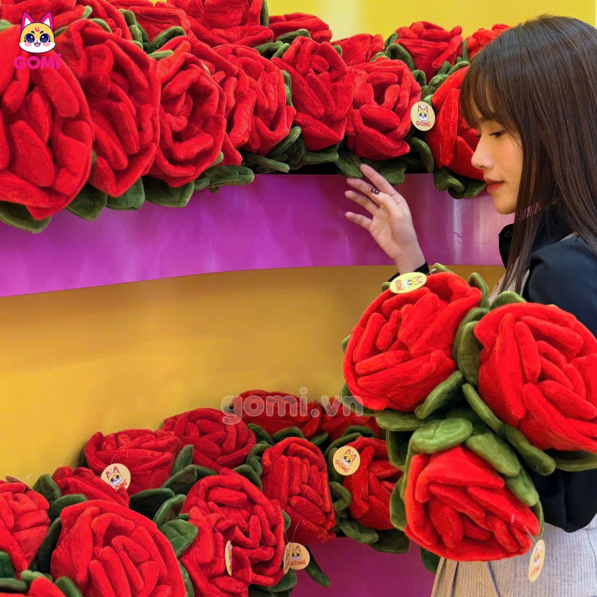 Gấu Bông Hoa Hồng Đỏ