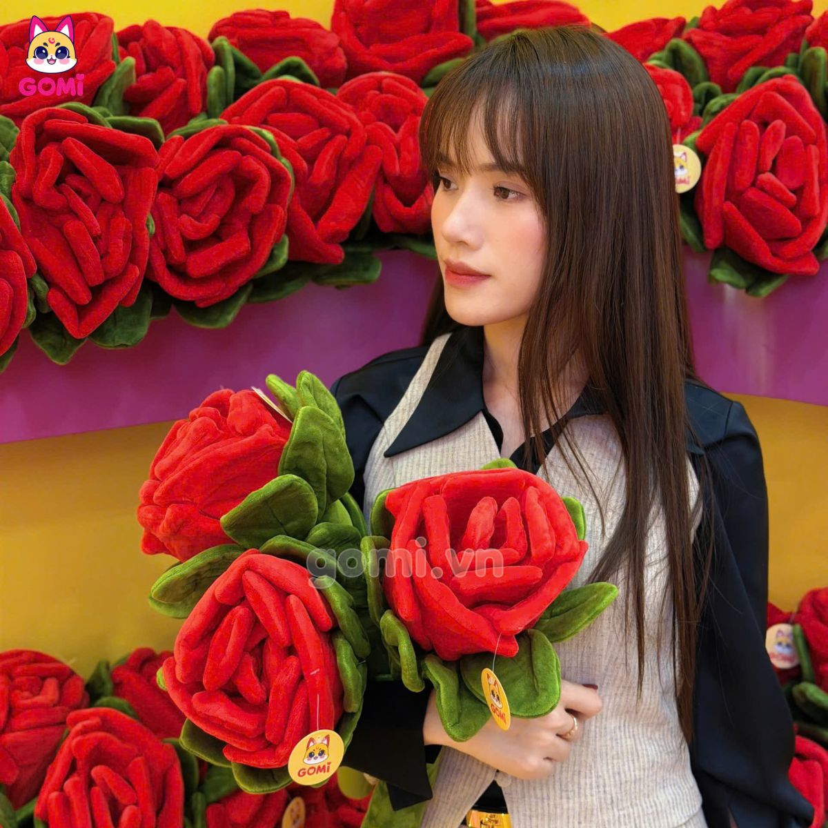 Gấu Bông Hoa Hồng Đỏ