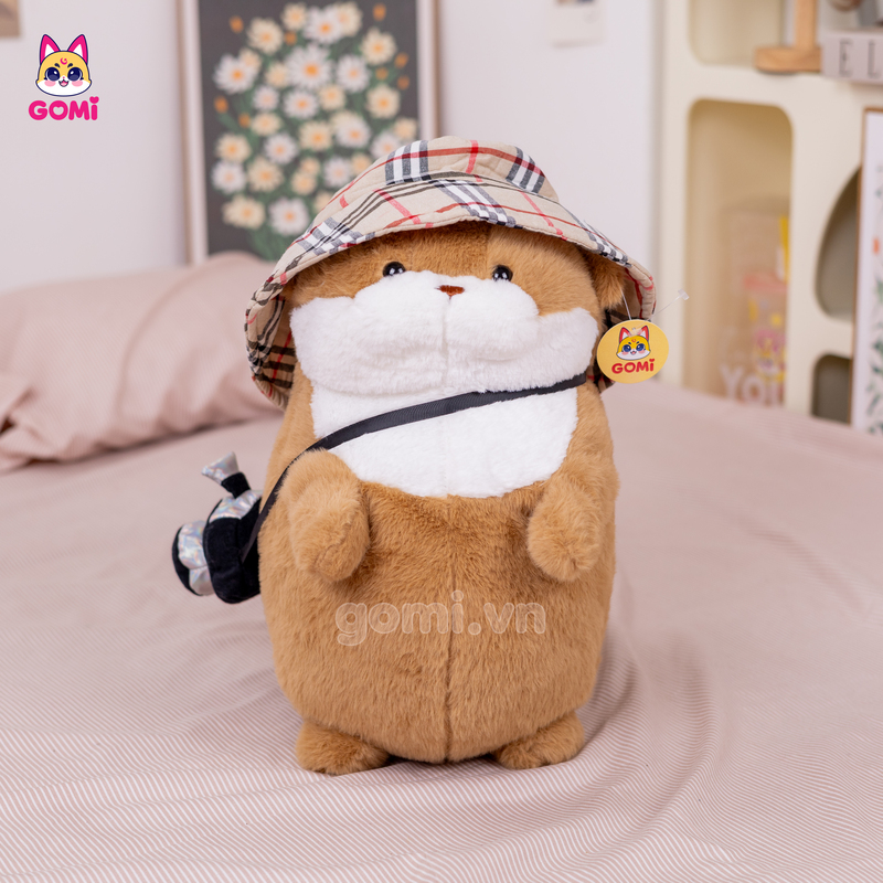 Gấu Bông Rái Cá Đeo Máy Ảnh