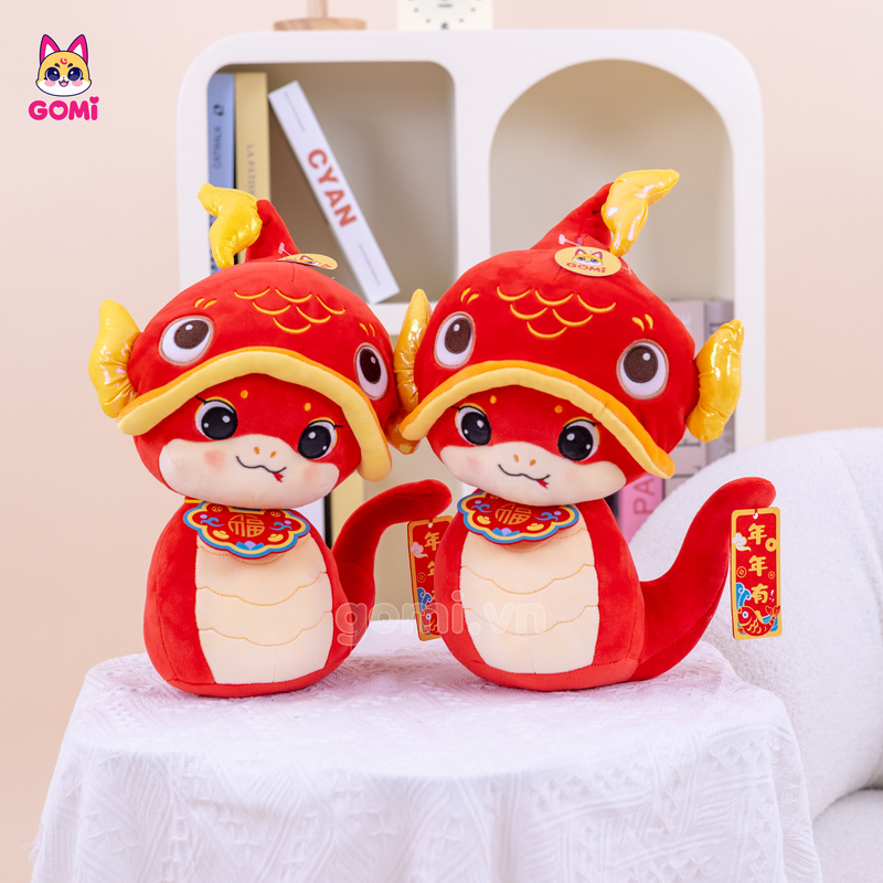 Gấu Bông Rắn Đội Mũ Cá Chép