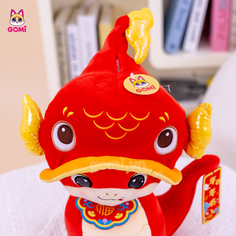 Gấu Bông Rắn Đội Mũ Cá Chép