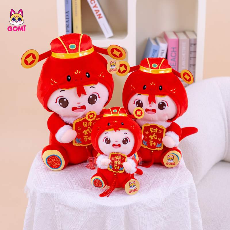 Gấu Bông Rắn Đội Mũ Thần Tài