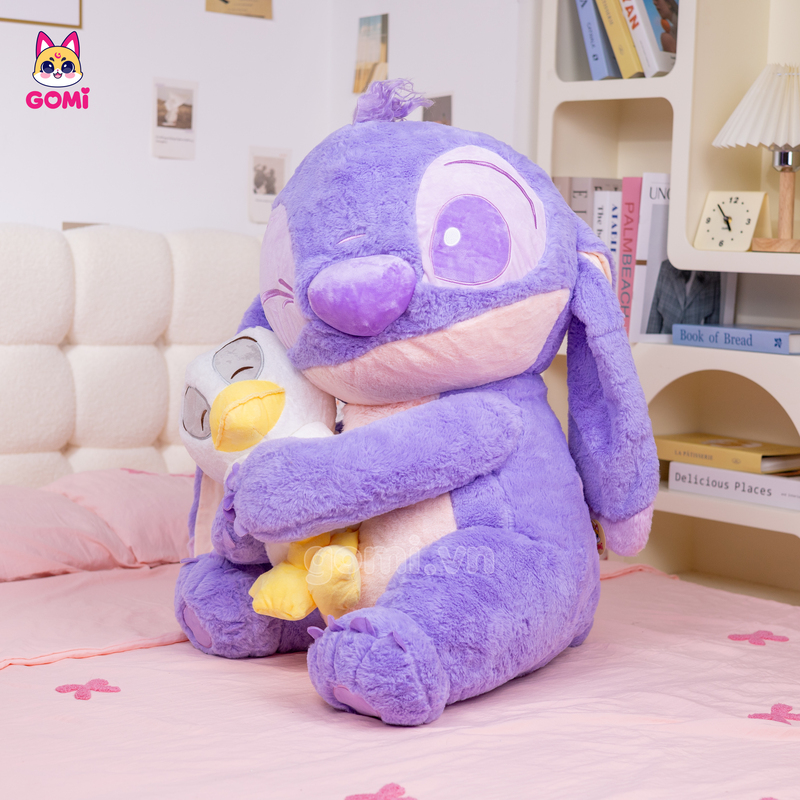 Gấu Bông Stitch Tím Ôm Vịt
