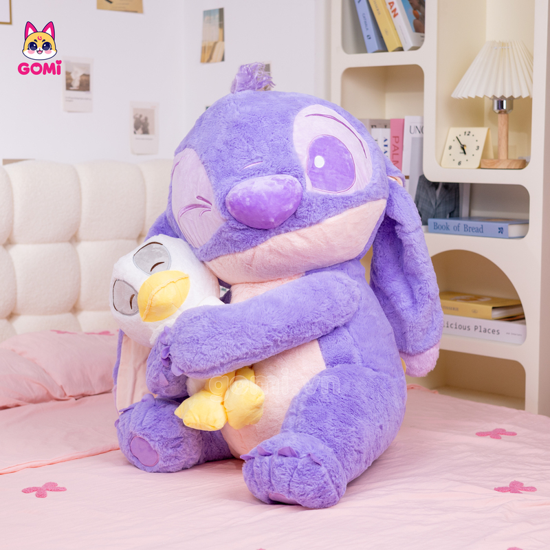 Gấu Bông Stitch Tím Ôm Vịt