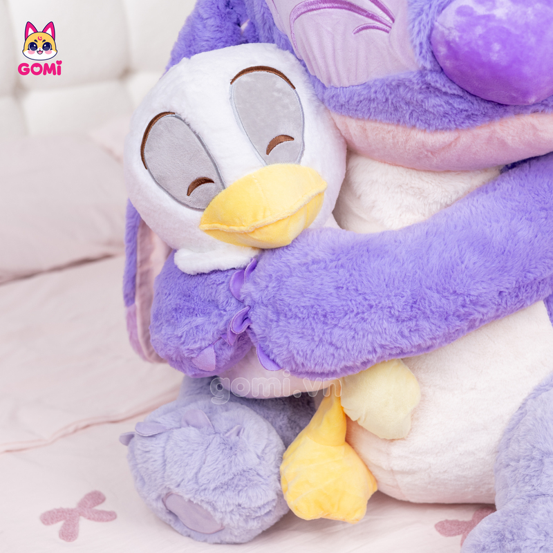 Gấu Bông Stitch Tím Ôm Vịt