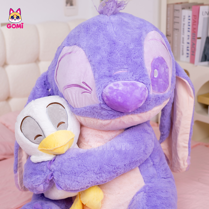 Gấu Bông Stitch Tím Ôm Vịt