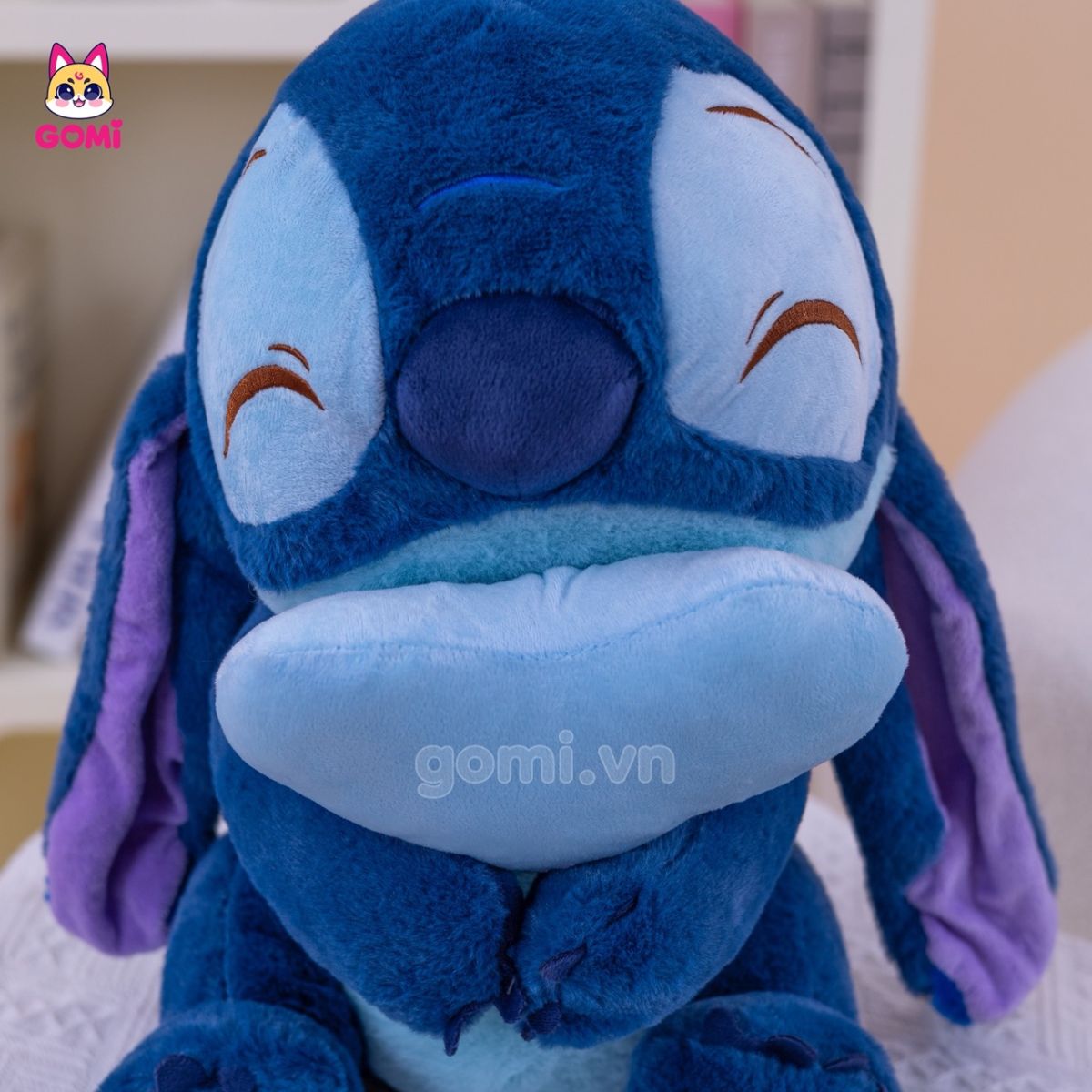 Gấu Bông Stitch Xanh Ôm Tim