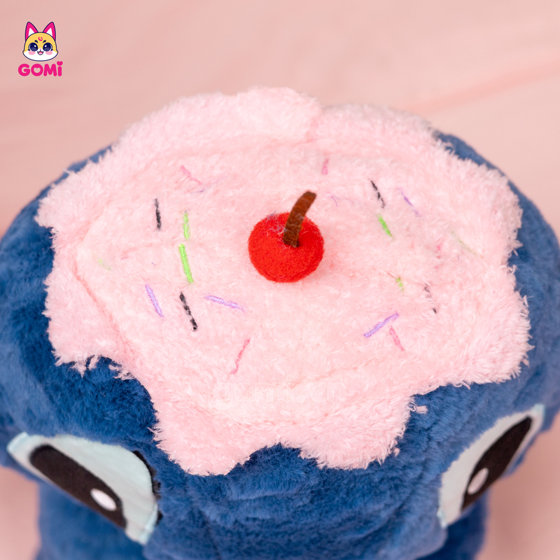 Gấu Bông Stitch Xanh Đậm Ôm Kem