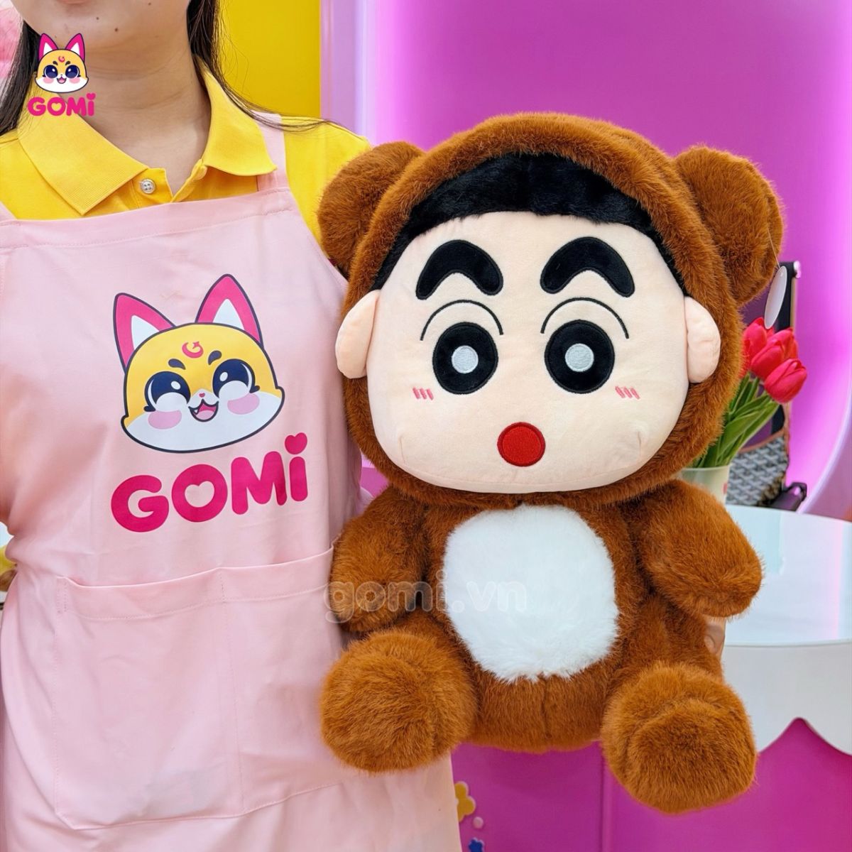 Gấu Bông Shin Cosplay Gấu Nâu