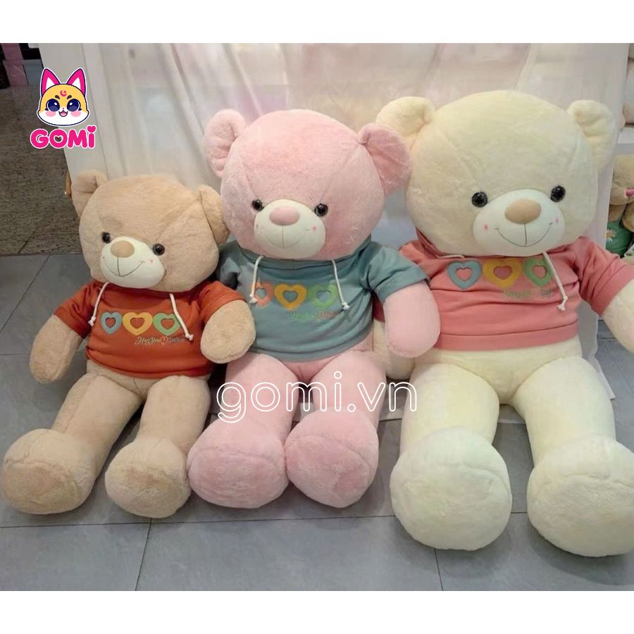 Gấu Bông Teddy Áo Nỉ Ba Tim