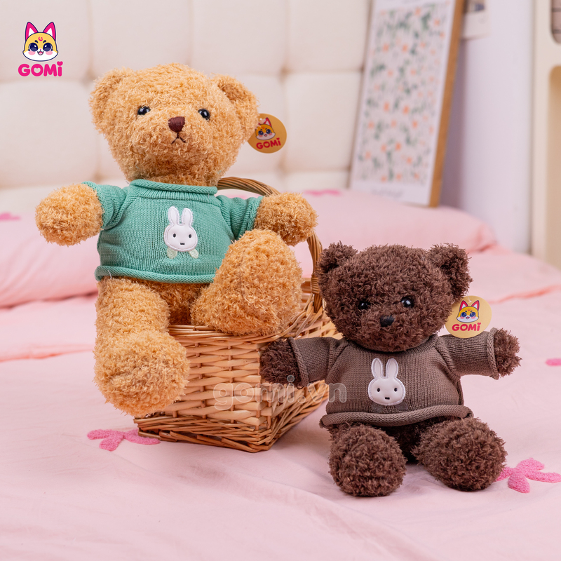 Gấu Bông Teddy Áo Len Mặt Thỏ