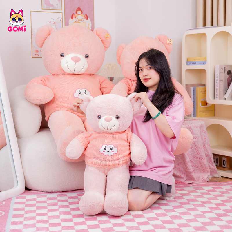 Gấu Bông Teddy Áo Len Mây Cười