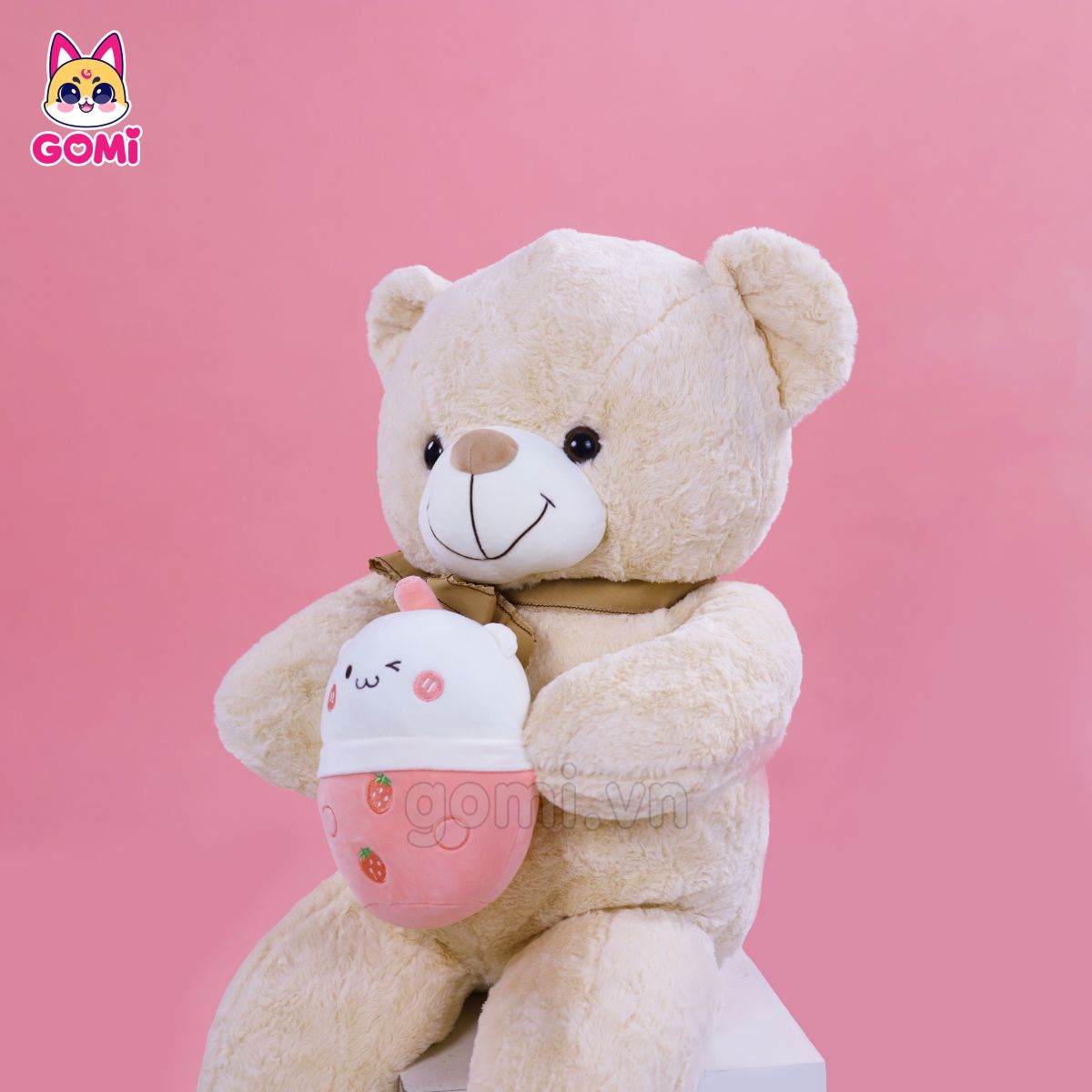 Gấu Teddy Ôm Trà Sữa Thú