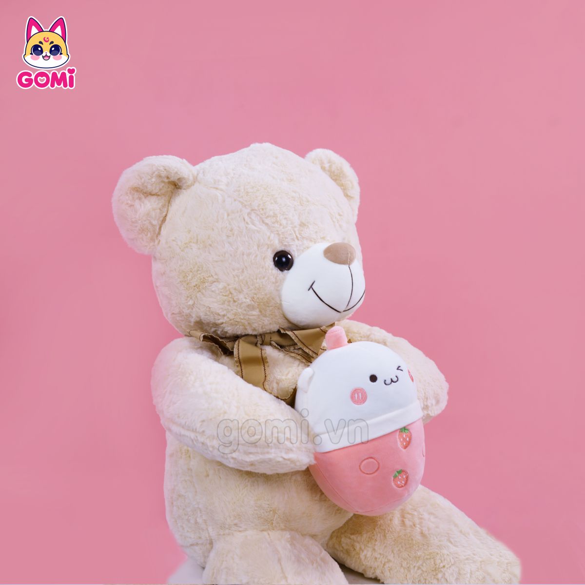 Gấu Teddy Ôm Trà Sữa Thú