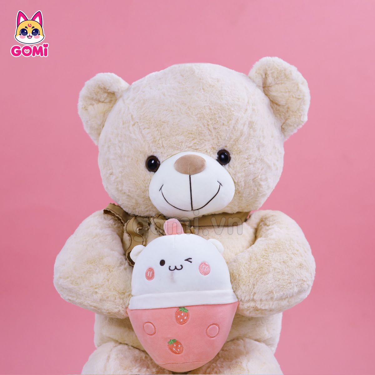 Gấu Teddy Ôm Trà Sữa Thú