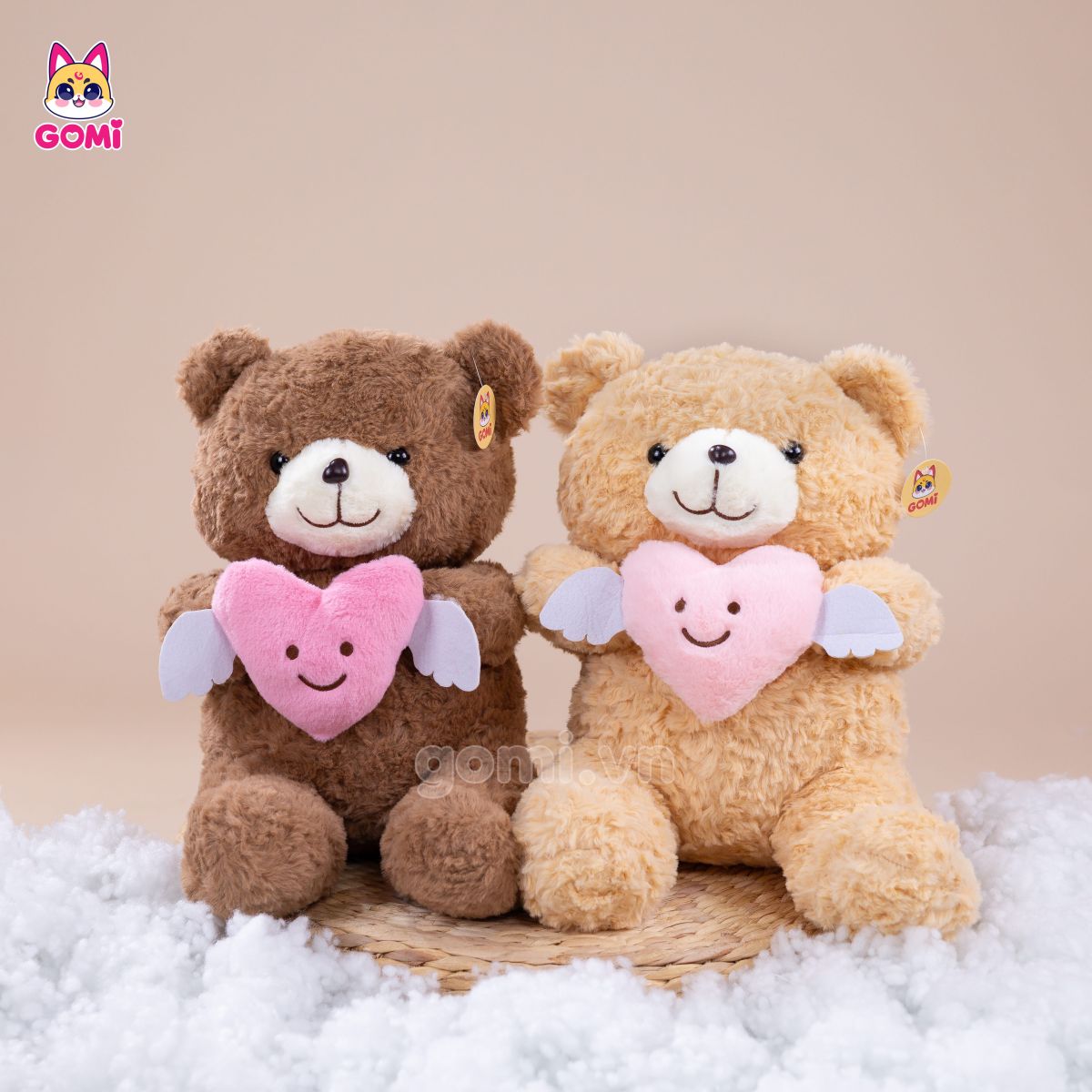Gấu Ôm Tim Cánh Thiên Thần