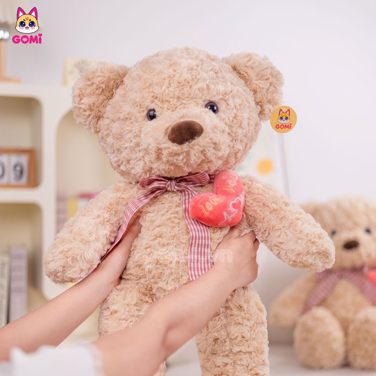 Gấu Bông Teddy Nơ Tim Rút