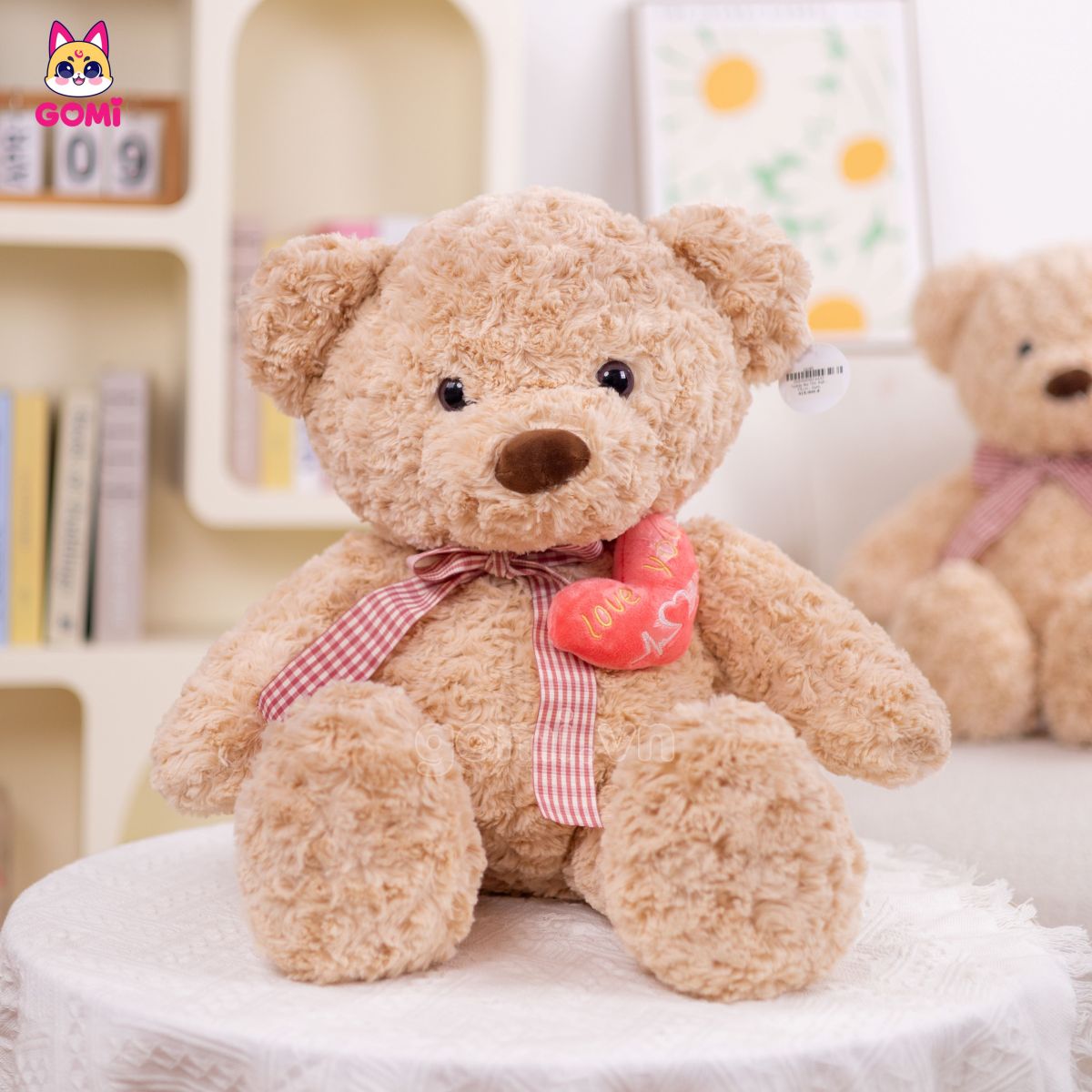 Gấu Bông Teddy Nơ Tim Rút