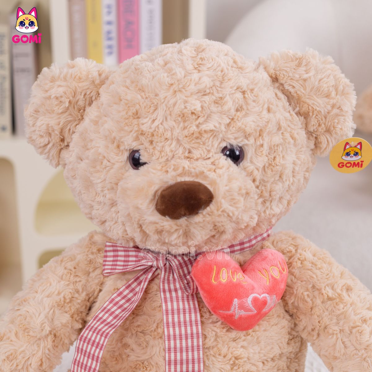 Gấu Bông Teddy Nơ Tim Rút