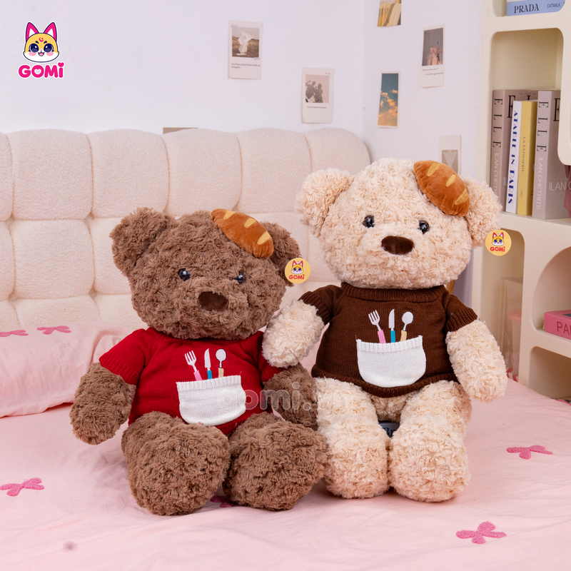 Gấu Bông Teddy Áo Len Bánh Mì