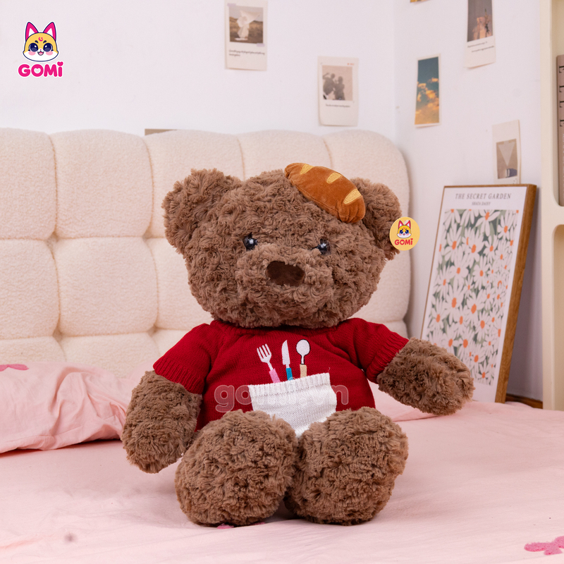Gấu Bông Teddy Áo Len Bánh Mì