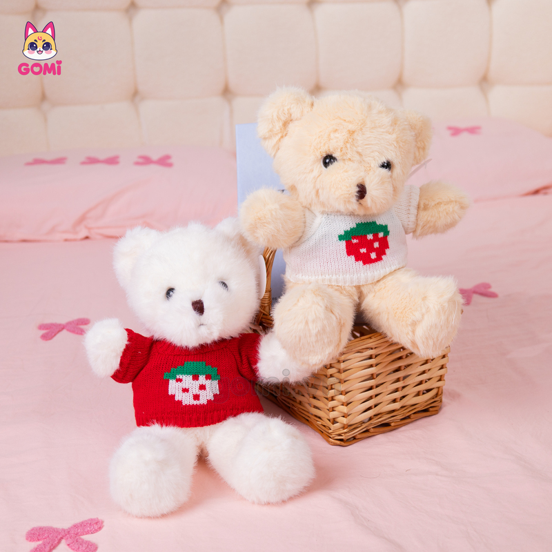 Gấu Bông Teddy Áo Len Dâu Tây