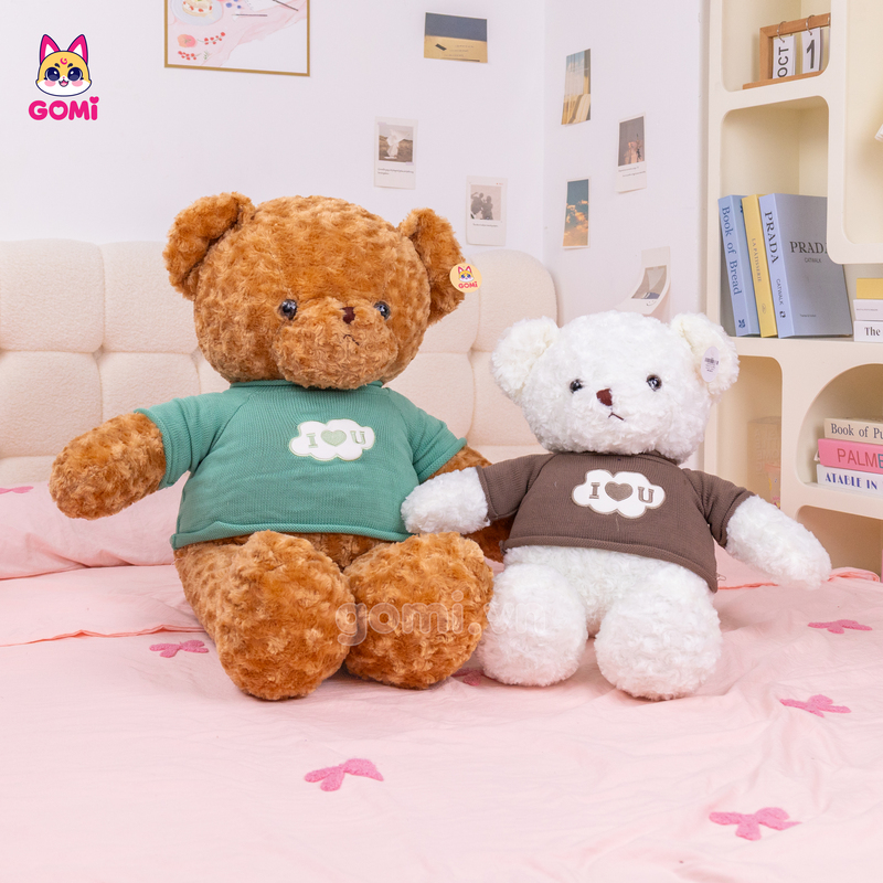 Gấu Bông Teddy Áo Len Mây I Love You