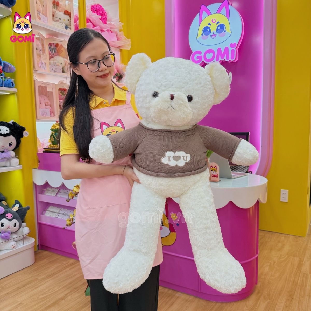 Gấu Bông Teddy Áo Len Mây I Love You