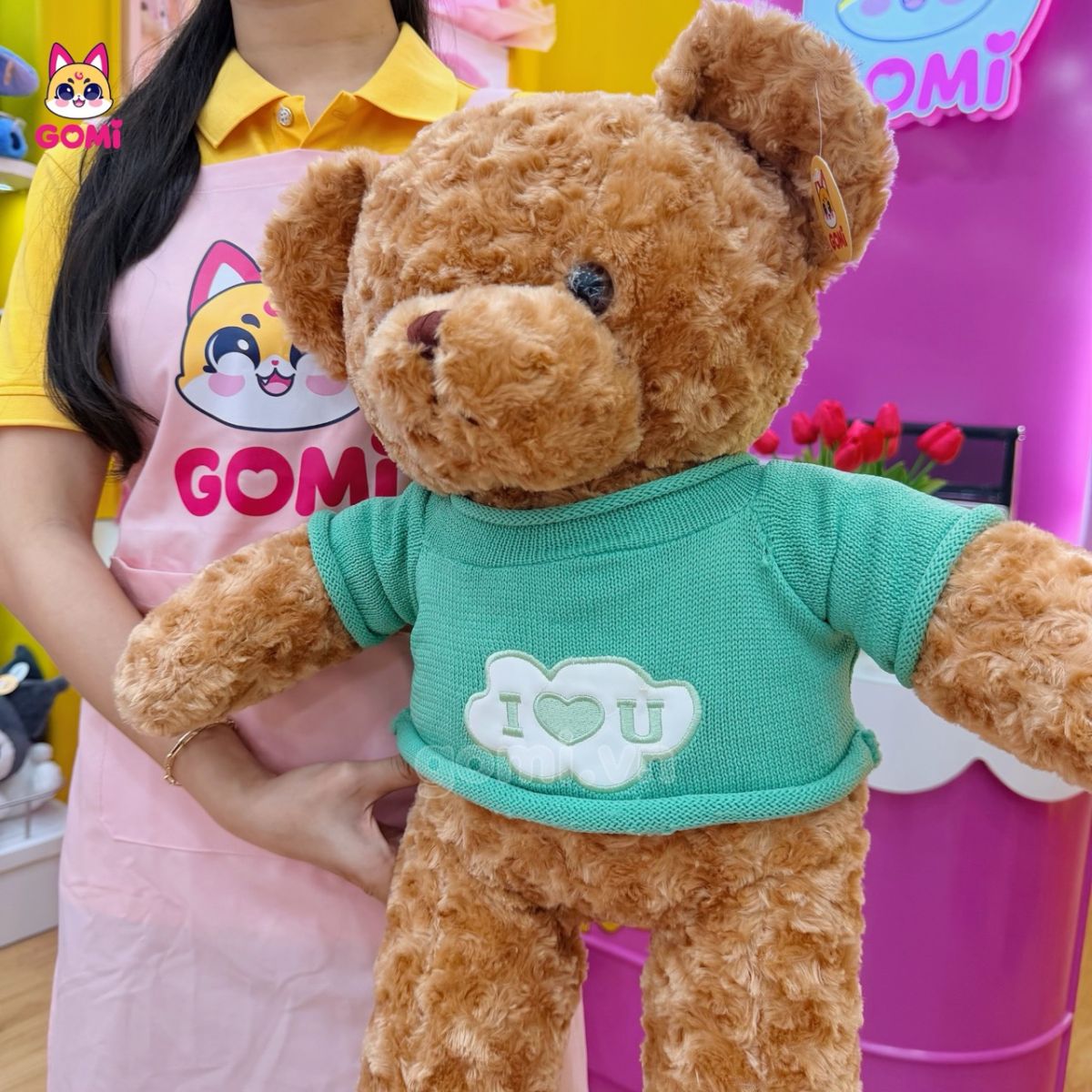 Gấu Bông Teddy Áo Len Mây I Love You