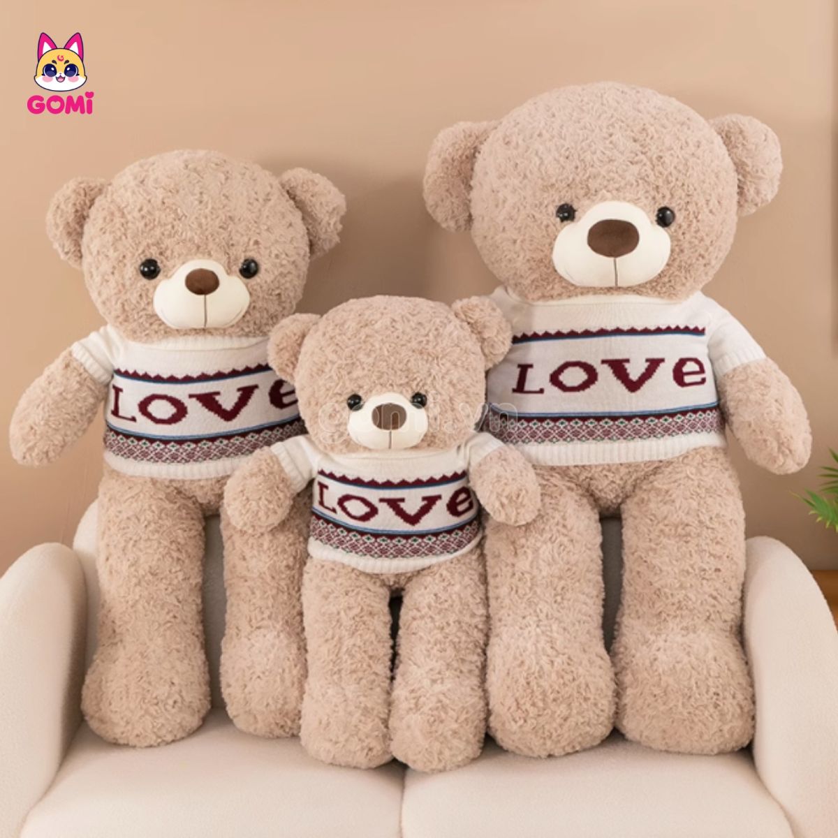 Gấu Bông Teddy Áo Thổ Cẩm Love