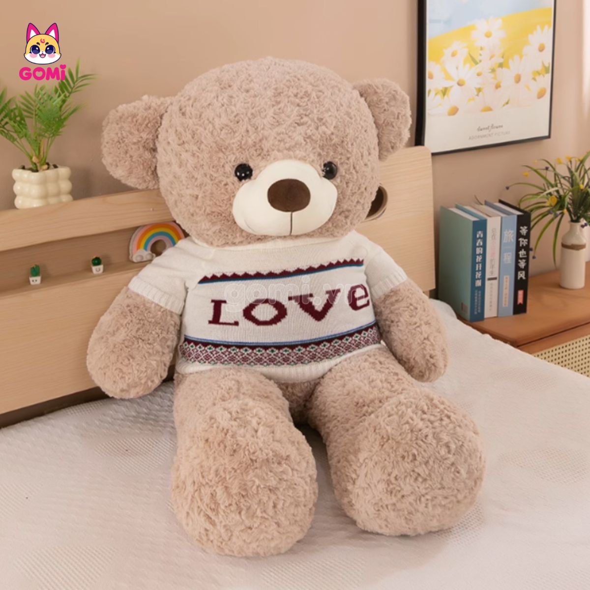 Gấu Bông Teddy Áo Thổ Cẩm Love